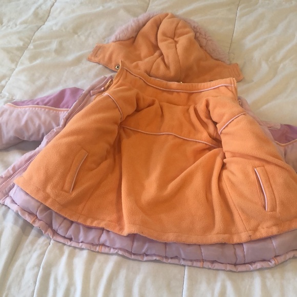 Girls pink 2 piece winter coat and fleece jacket, 3T. - Picture 2 of 16
